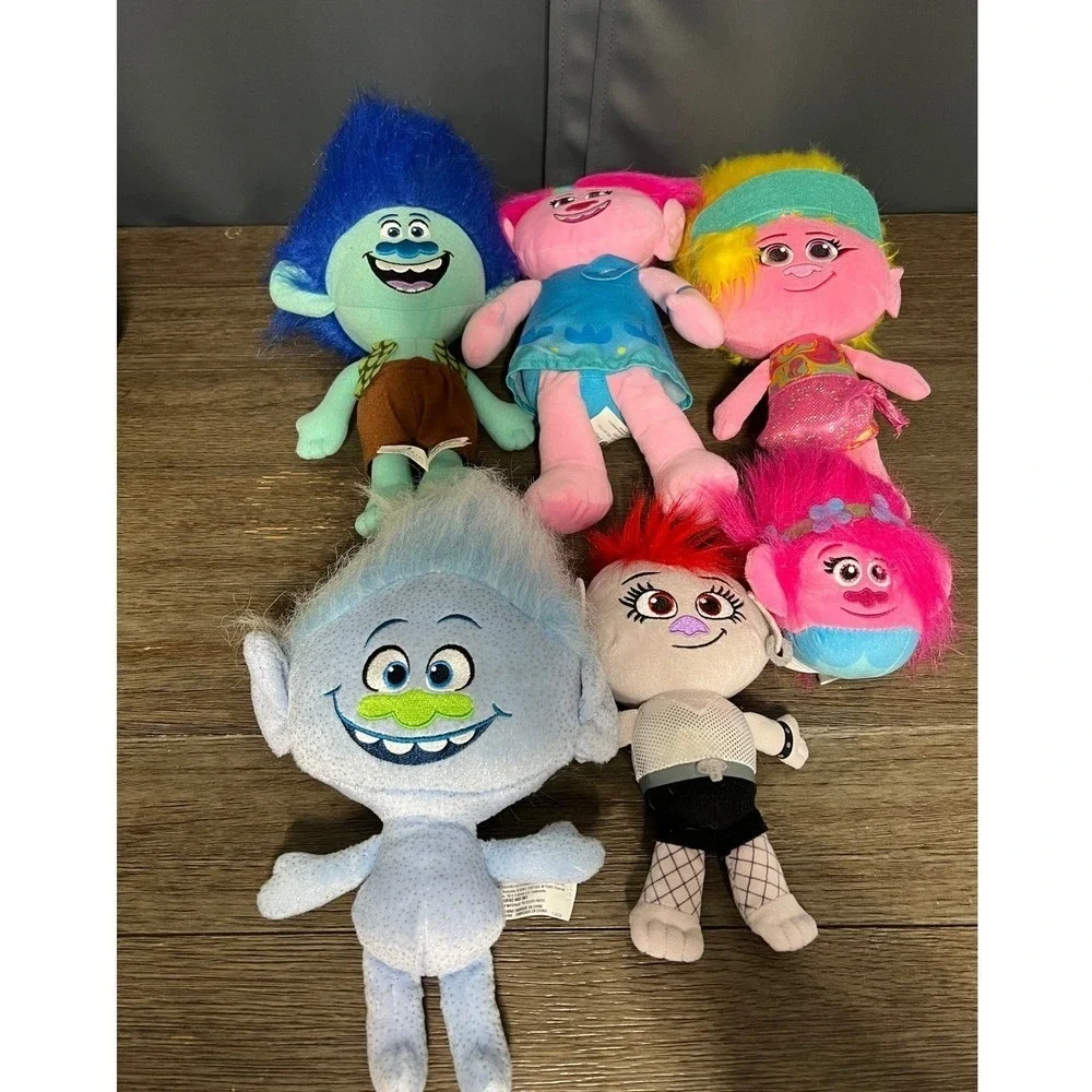 Trolls Plush Lot of 6 Dolls Stuffed Animals Toy‎ Figures Kids Collection